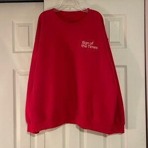 Harry Styles 'Sign of the Times' Red Crewneck Sweatshirt